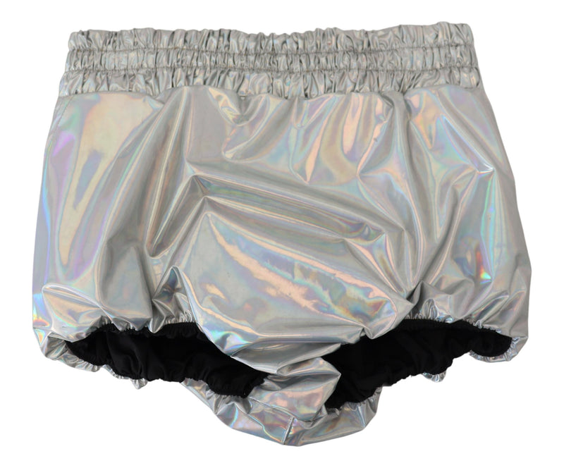 Elegancia Elegancia Shorts de cintura alta de plata