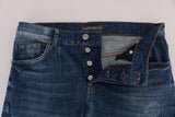 Jeans di lavaggio blu chic slim fit