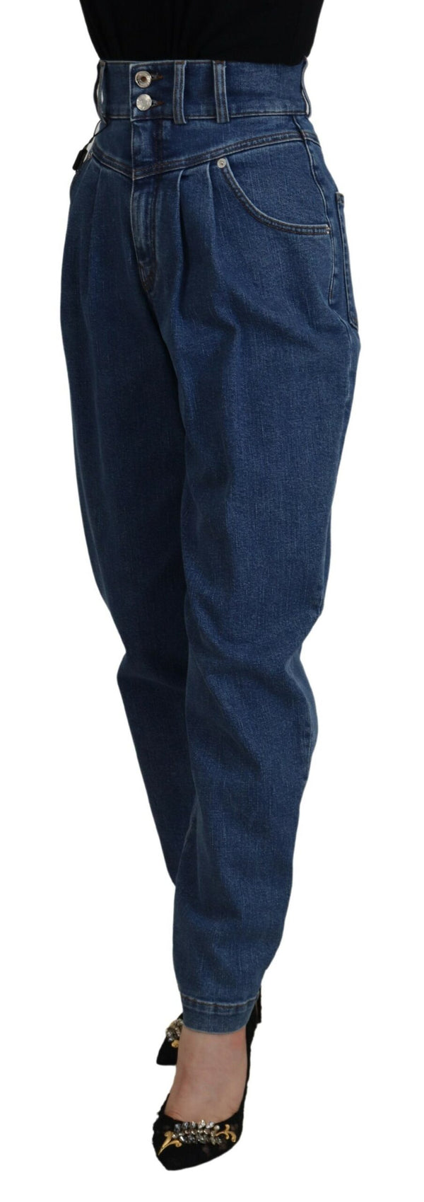 Elegante Hochtaille Blue Jeans