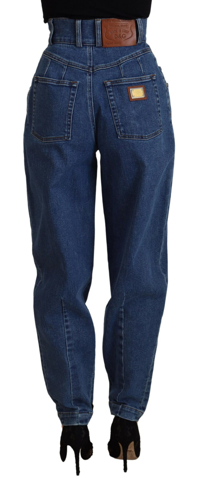 Elegante Hochtaille Blue Jeans