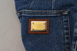 Elegante Hochtaille Blue Jeans