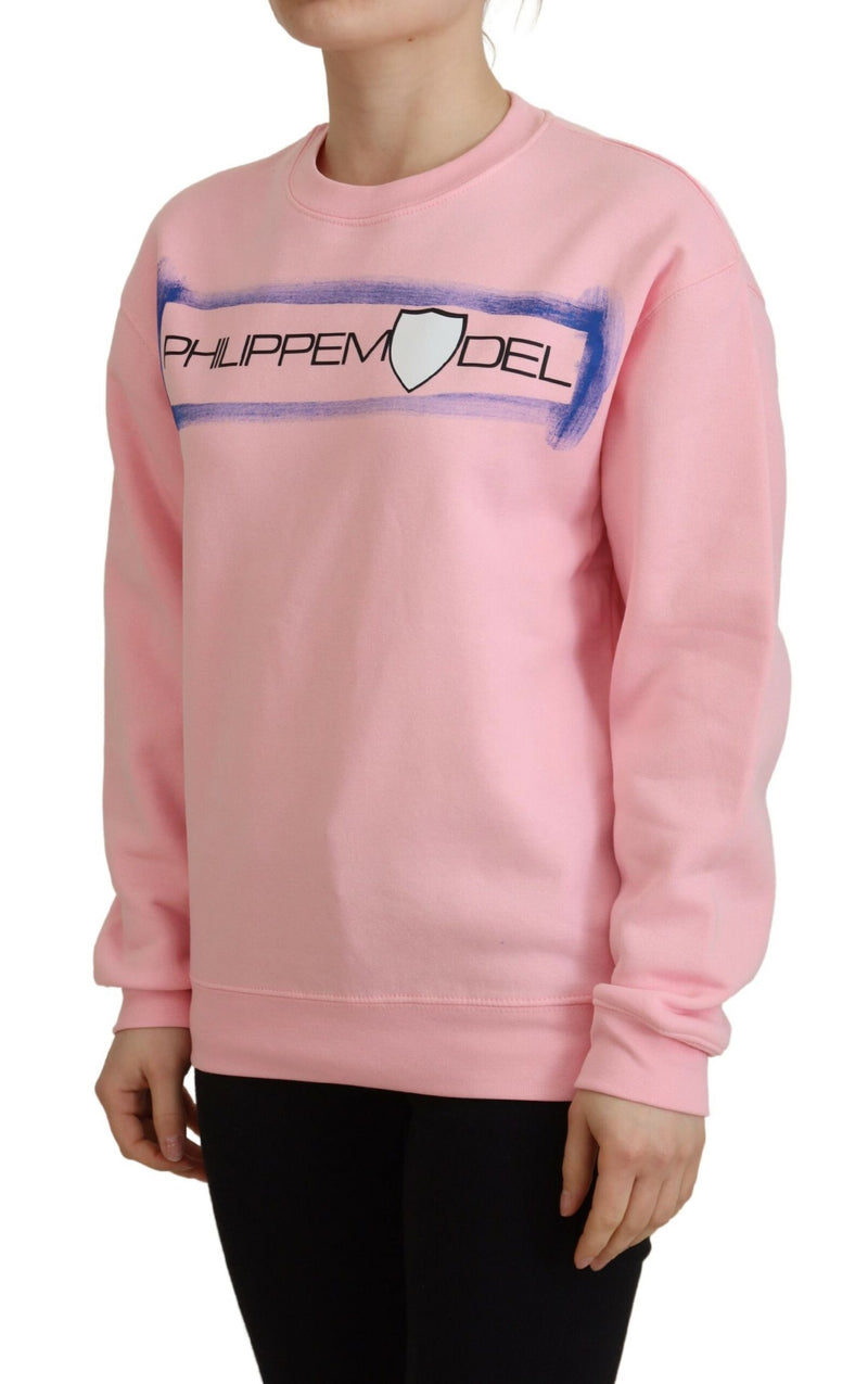 Elegante maglione pullover a maniche lunghe rosa