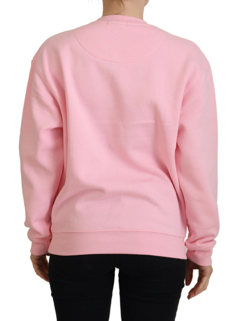 Elegante maglione pullover a maniche lunghe rosa