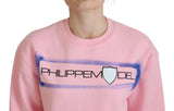 Elegante maglione pullover a maniche lunghe rosa