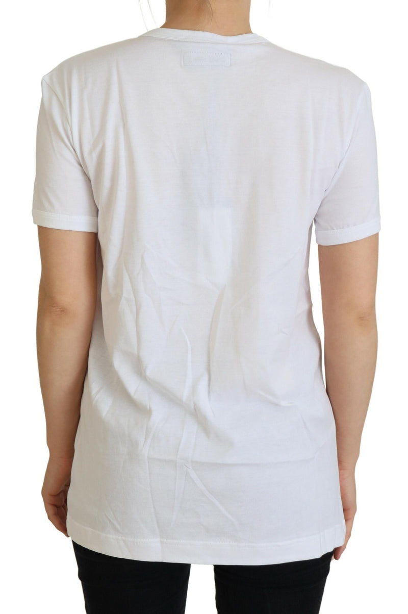 T-shirt en coton élégant blanc de l'équipage blanc