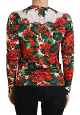 Κομψό Floral Crewneck Cardigan