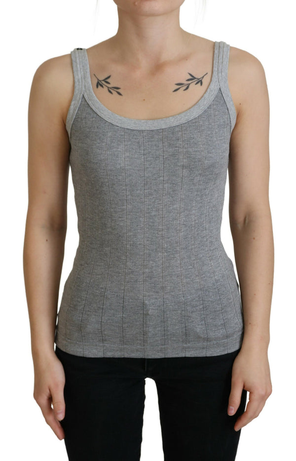 Top-cotone Modal-Cotone grigio chic grigio