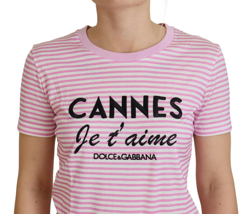 T-shirt de liaison d'amour à rayures exclusives