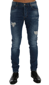 Jeans angustiados azules de Fit Chic Slim Fit