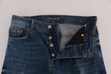 Schlanker italienischer Denim - Schlanke Fit Blue Jeans