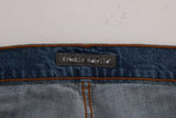 Schlanker italienischer Denim - Schlanke Fit Blue Jeans