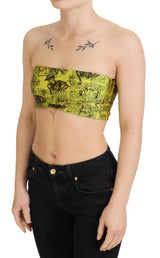 Chic Bra Stretch Top Cropped en imprimé multicolore