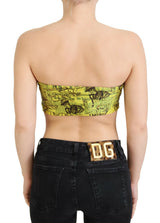 Chic Bra Stretch Top Cropped en imprimé multicolore