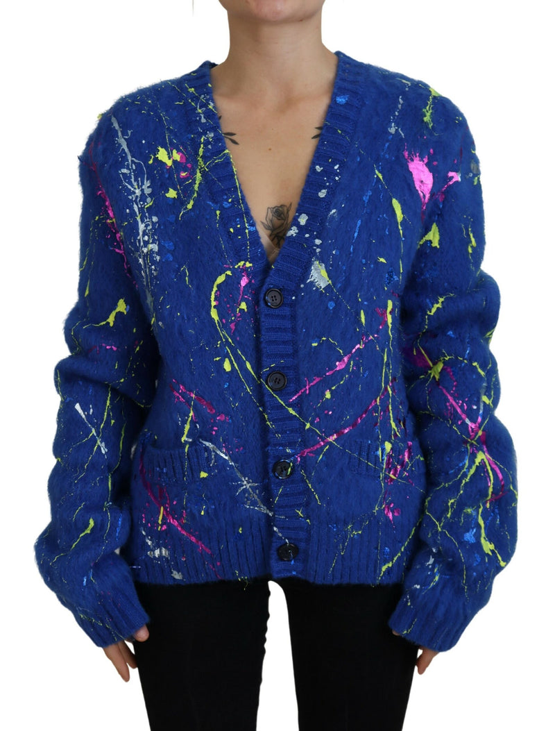 Elegante cardigan Multicolor Splash Mohair