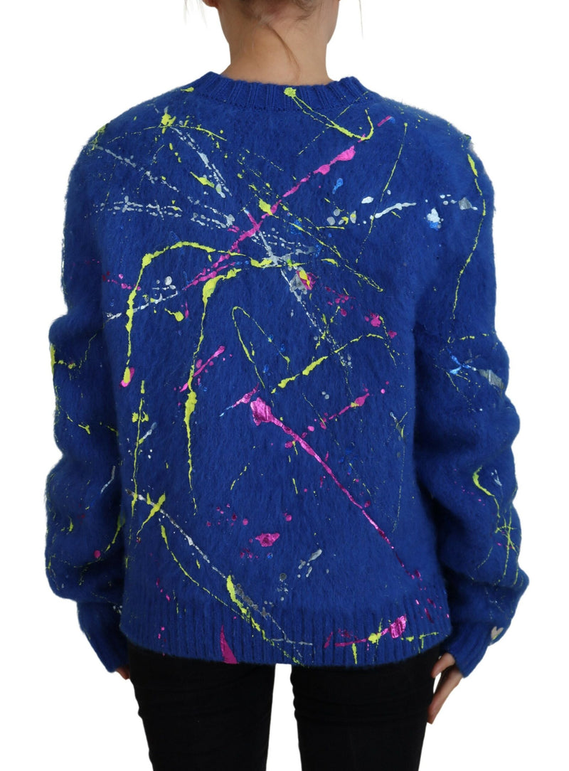 Elegante cardigan Multicolor Splash Mohair