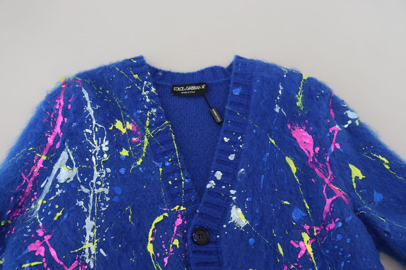 Elegante cardigan Multicolor Splash Mohair