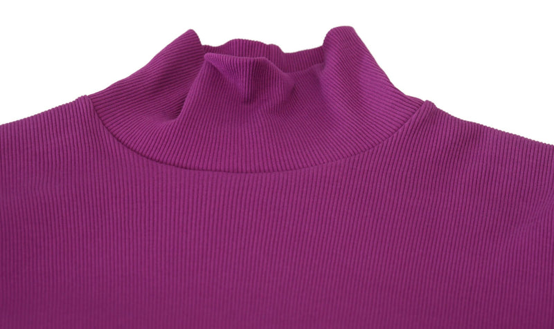 Elegante maglione pullover a collo viola viola