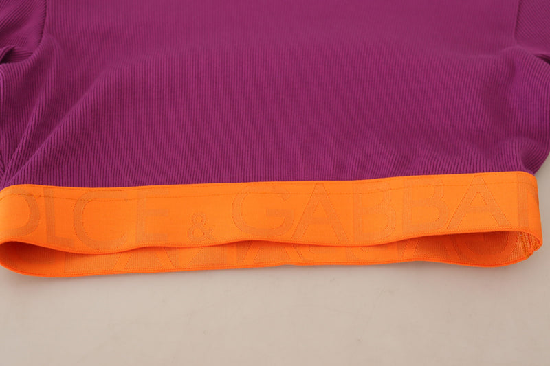 Elegante maglione pullover a collo viola viola