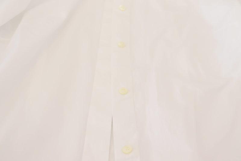 Elegant White Cotton Button-Up Top