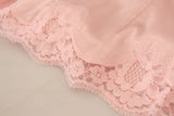 Blusa senza maniche in pizzo elegante in pizzo in rosa