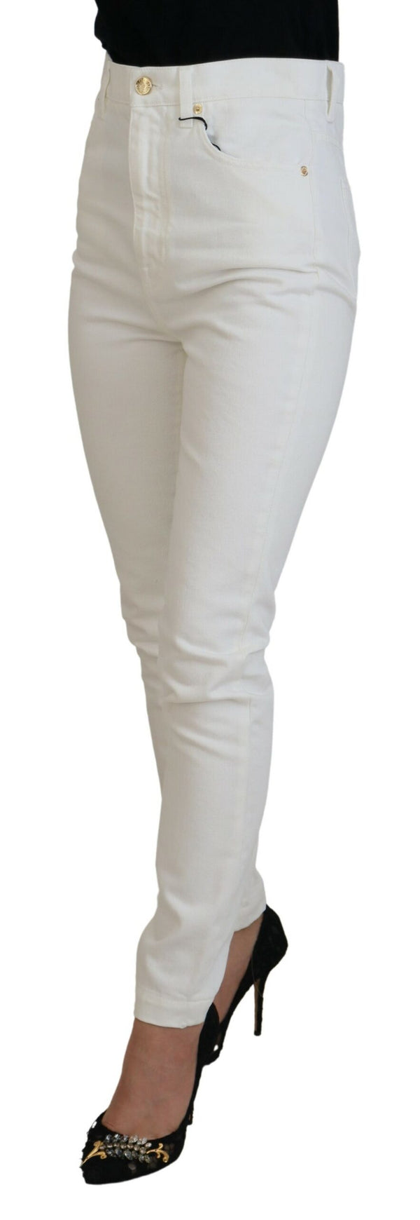 Svelte High Waist Slim Jeans On Off White