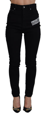 Chic High Taille Slim Fit Black Jeans