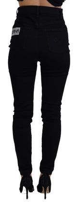 Chic High Taille Slim Fit Black Jeans