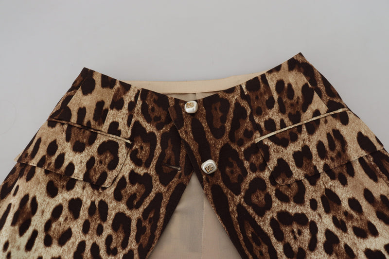 Hohe Taille Leopard Minirock