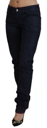 Sleek Black Low Waist Denim Pants