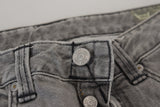 Schicke taillen dünne graue Jeans