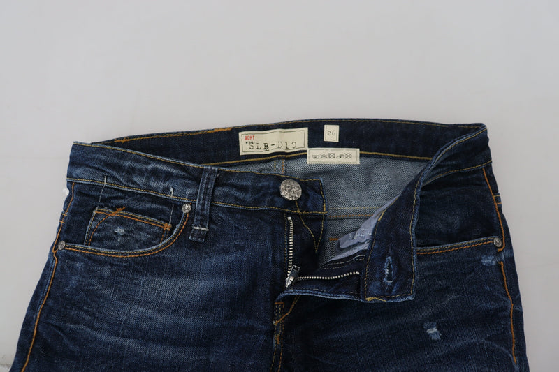 Jean skinny de créateur à taille basse chic