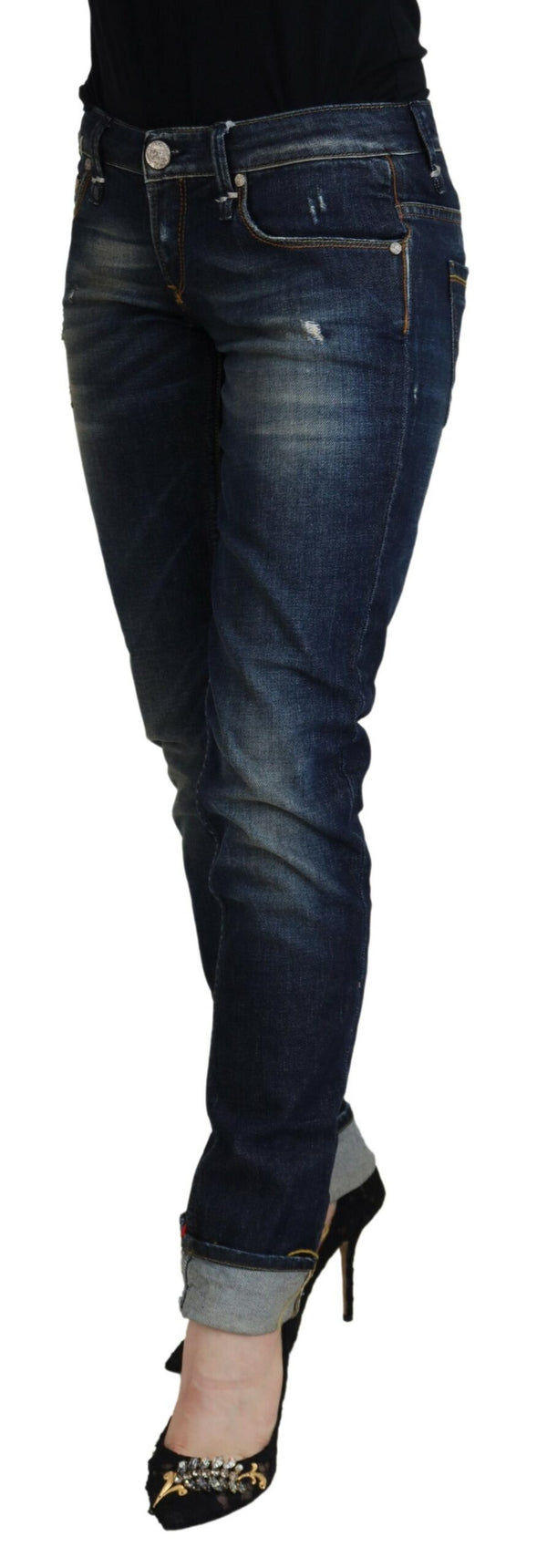 Κομψό Slim Fit Low Weist Denim Pants