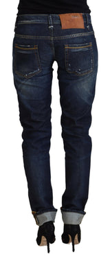 Elegante schlanke Passform niedriger Taille -Jeanshosen