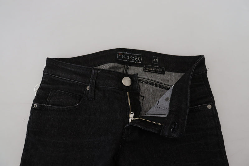 Jean skinny de créateur à taille basse chic