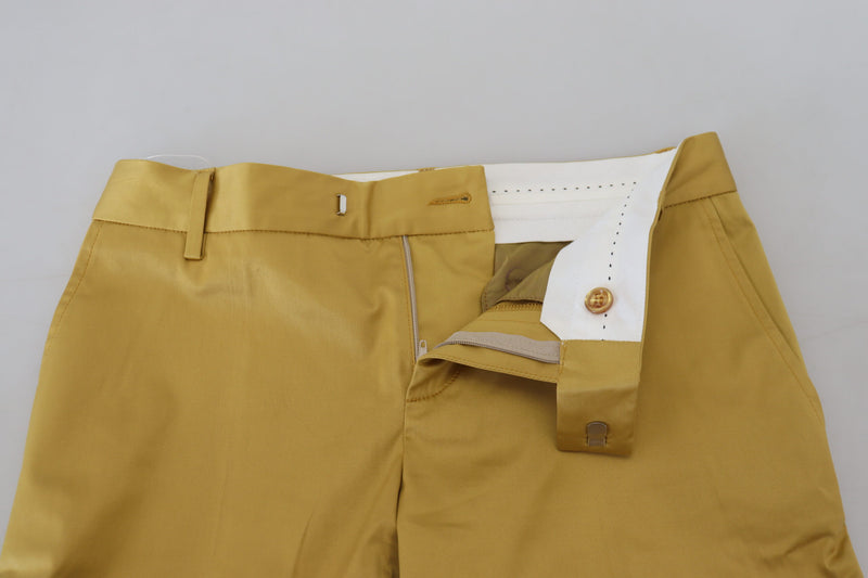 Eleganti pantaloni in forma dritta in oro