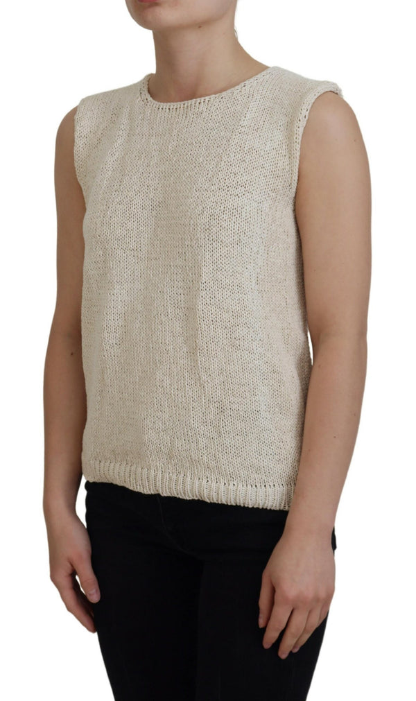 Chic beige ärmellose Tanktop