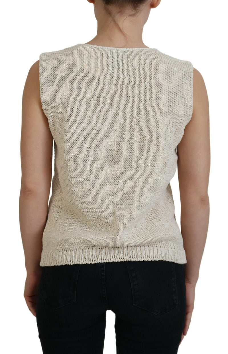 Chic beige ärmellose Tanktop