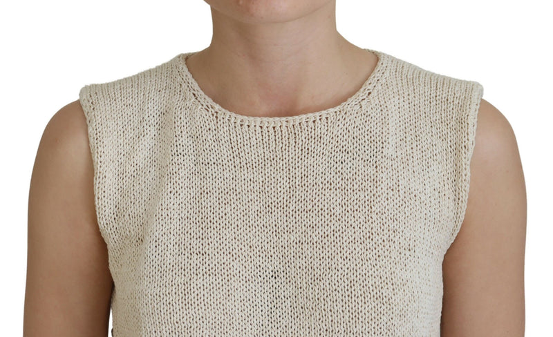 Chic beige ärmellose Tanktop