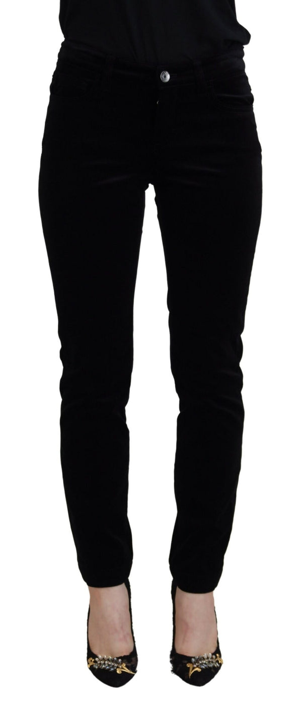 Chic Black Mid Taille Skinny Jeans