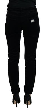 Chic Black Mid Taille Skinny Jeans