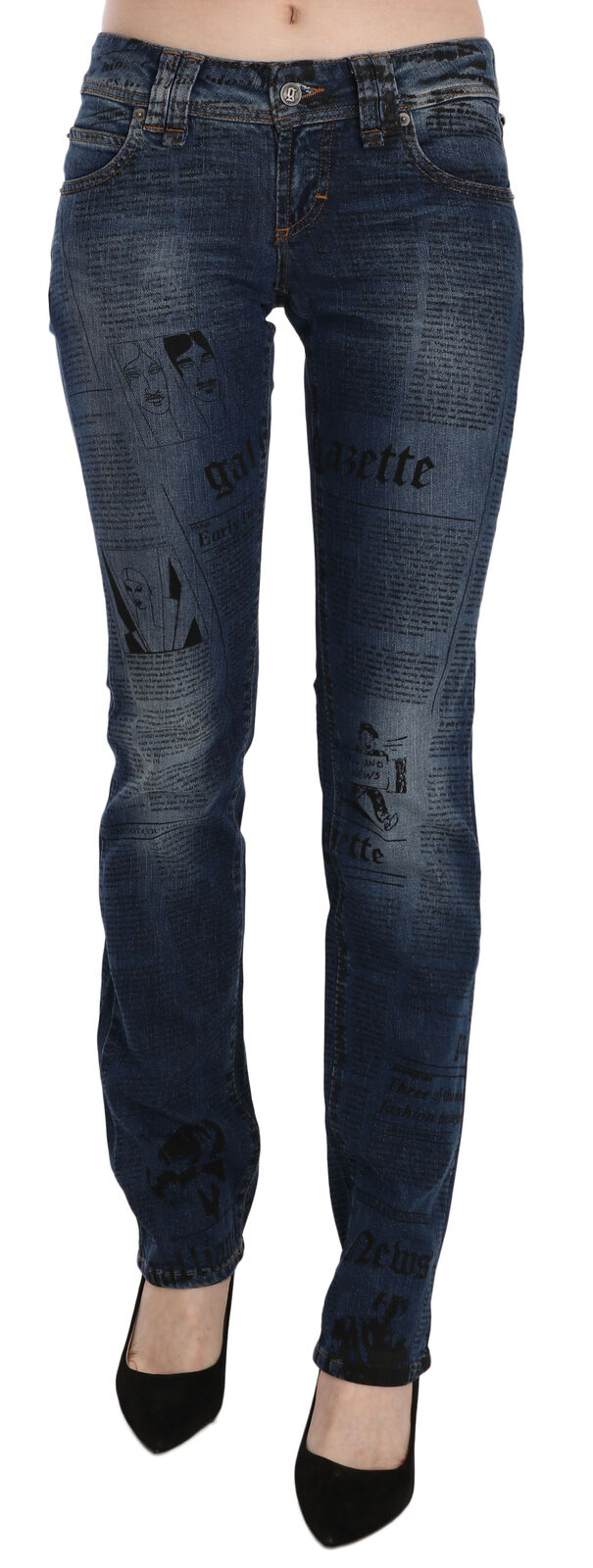 Denim magro magico blu gazzetta