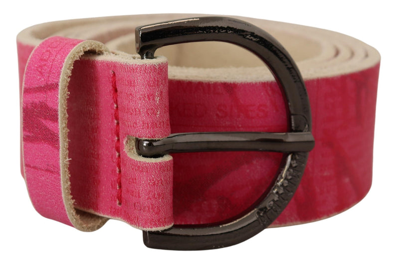 Ceinture de mode en cuir rose élégant