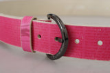 Ceinture de mode en cuir rose élégant