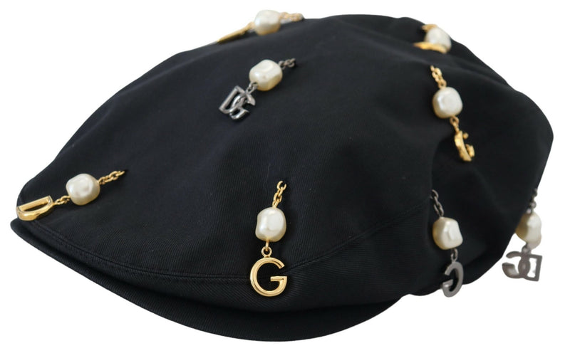 Elegante cappello da giornale di cotone nero