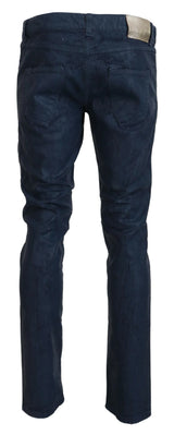 Jeans in denim blu ricco di chic