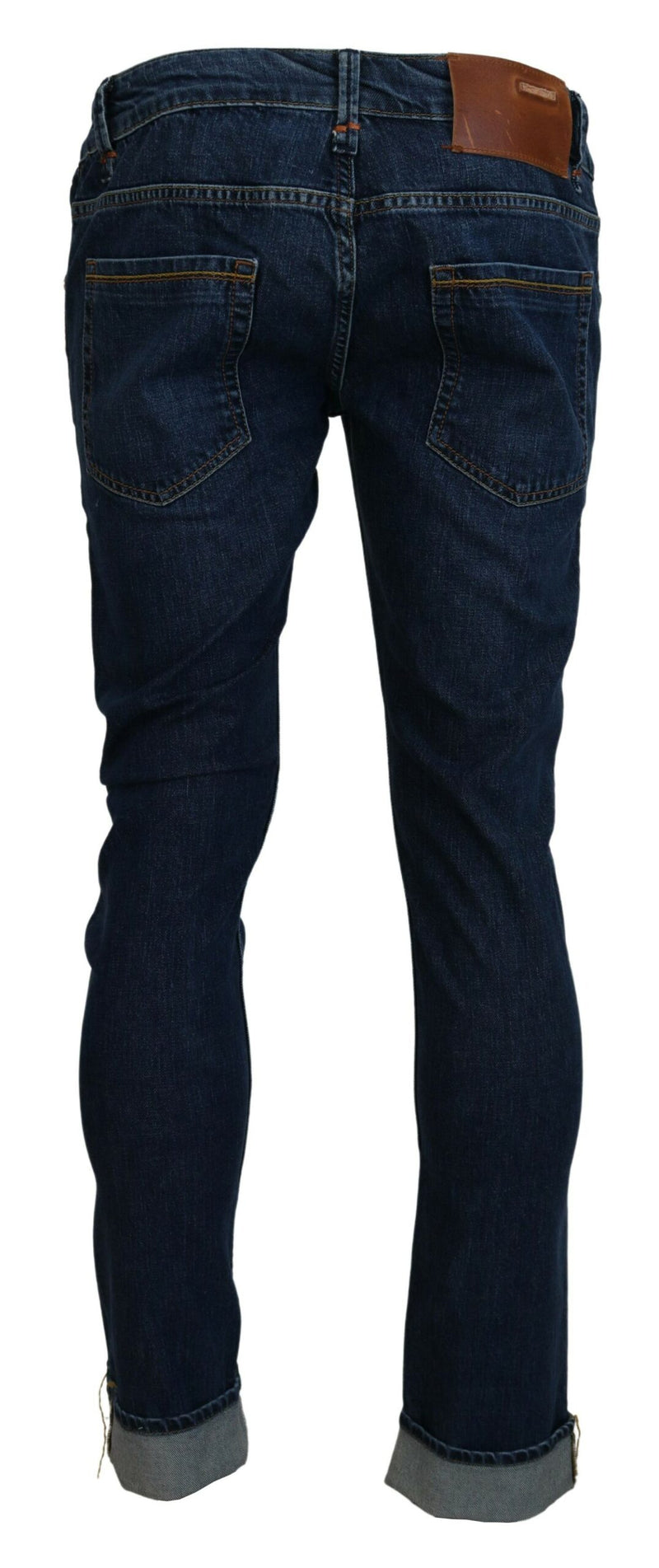 Squisito denim italiano affusolato in blu