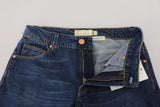 Squisito denim italiano affusolato in blu