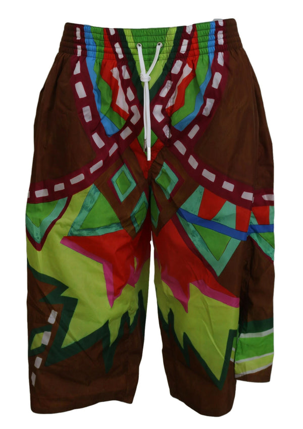 Pantalones cortos de natación impresos multicolores exclusivos