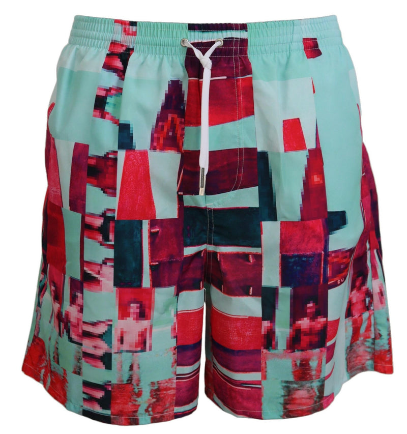 Mehrfarbiger gedruckter Schwimmshorts -Boxer