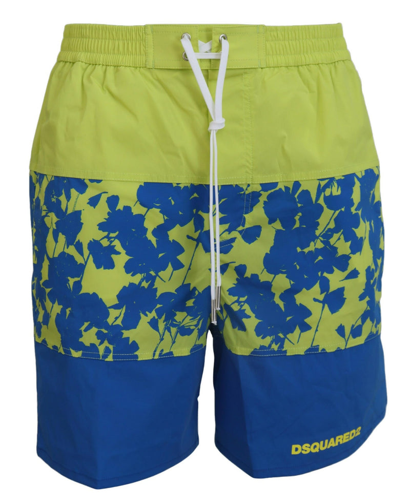 Boxer des shorts de natation vert bleu exquis